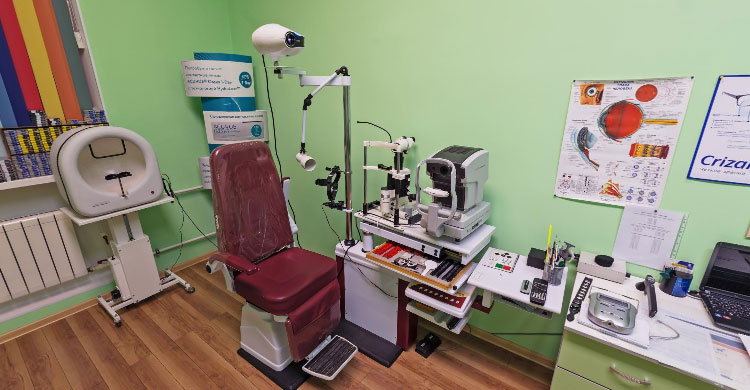 Офтальмологическая клиника оснащена современным оборудованием